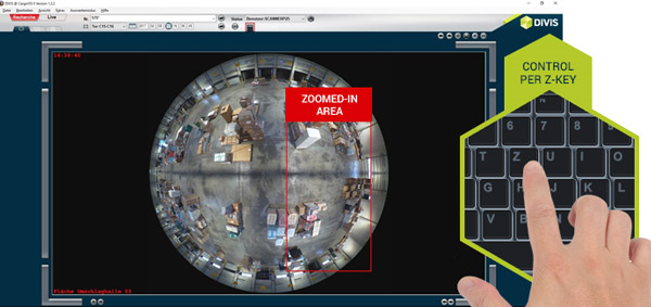 Zoom feature in the DIVIS software | image based research