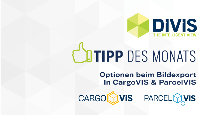 DIVIS-Tipp des Monats, Bildoptionen ind CargoVIS und ParcelVIS