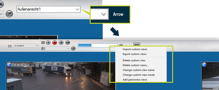 Individuelle Live-Ansichten in der CargoVIS-Videoüberwachungssoftware anlegen und verwalten