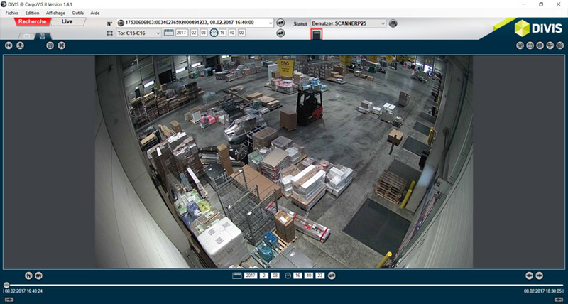 Videomanagement-Software Logistik DIVIS