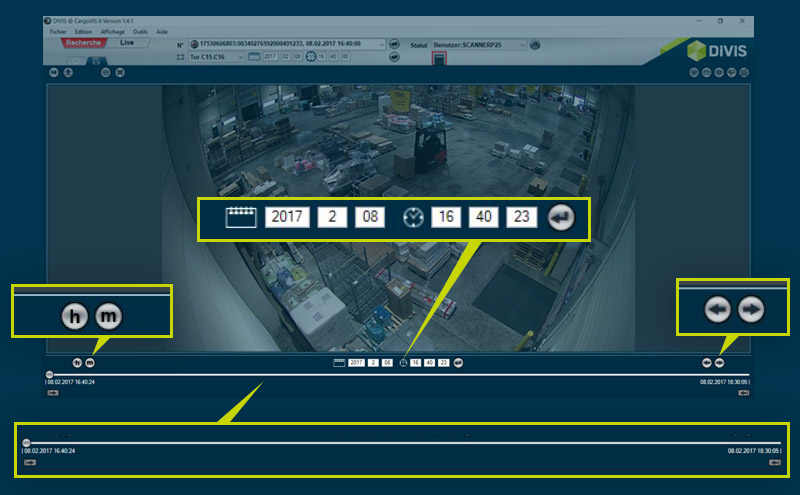 Videomanagement-Software Logistik DIVIS