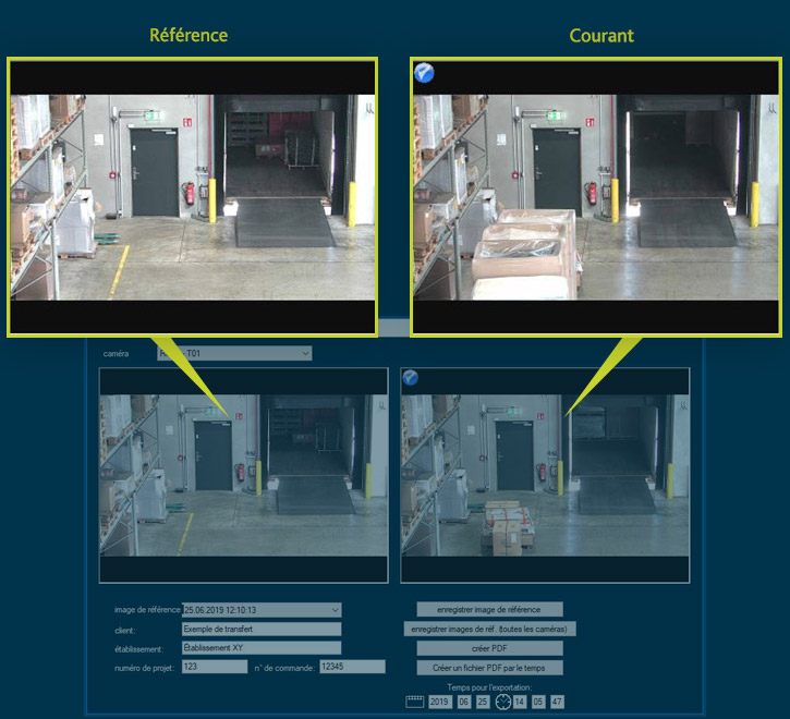 Recherche de paquets dans CargoVIS et ParcelVIS: Comparaison des images de caméra actuelles