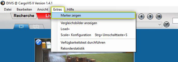 Marker setzen in CargoVIS und ParcelVIS Software | DIVIS