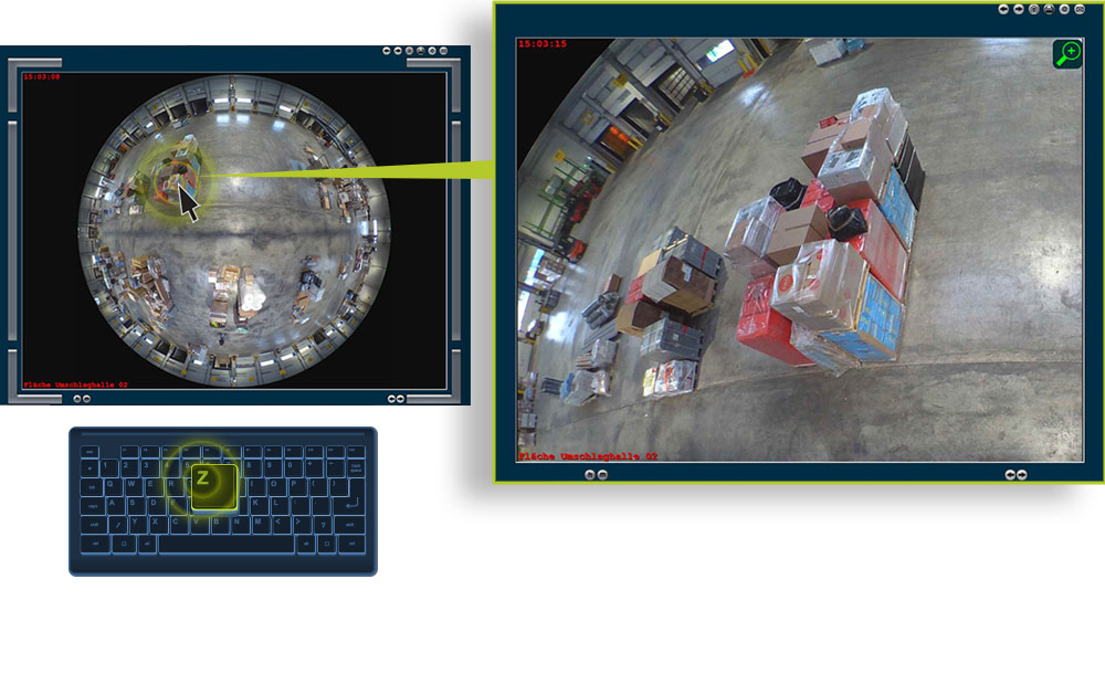 Z-Tasten-Zoom in CargoVIS | Videomanagementsystem von DIVIS