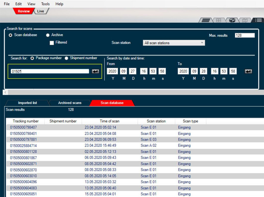 Wildcard search in ParcelVIS