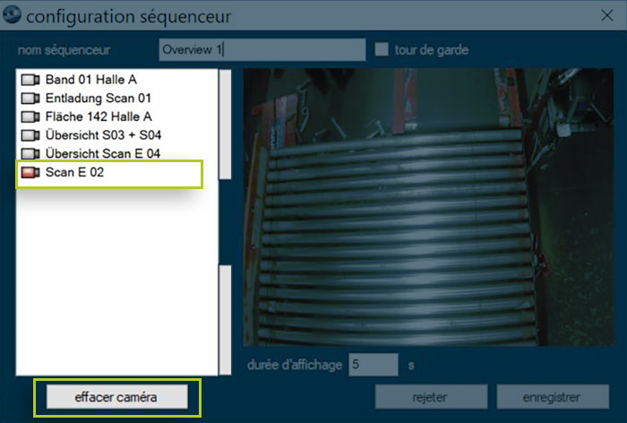 Sequenzer-Konfiguration | DIVIS Videomanagementsoftware