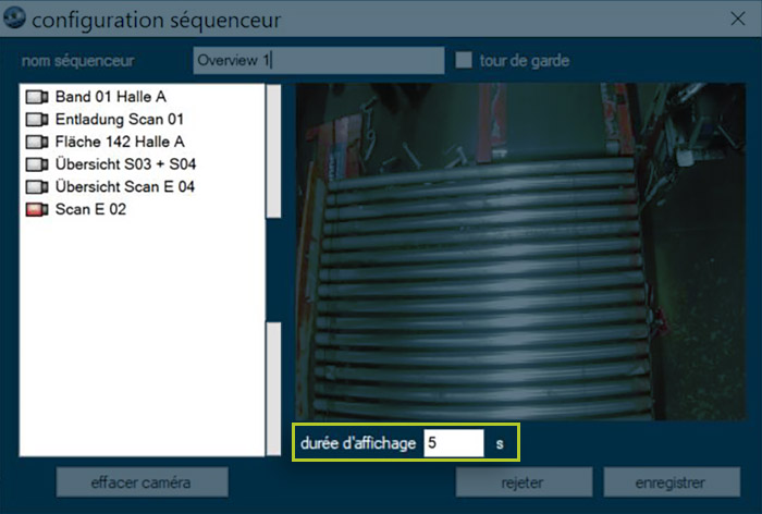 Sequenzer-Konfiguration | DIVIS Videomanagementsoftware