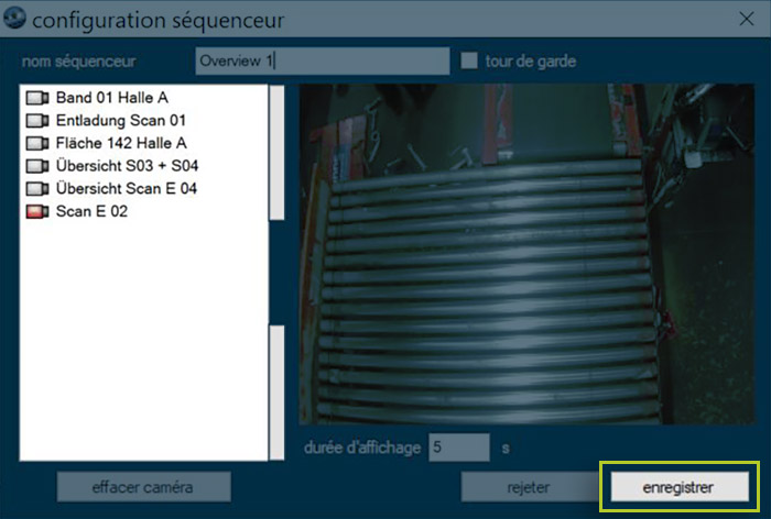 Sequenzer-Konfiguration | DIVIS Videomanagementsoftware