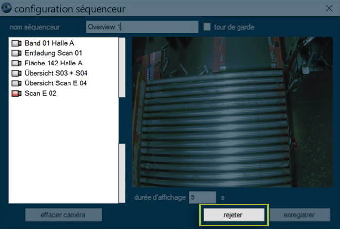 Sequenzer-Konfiguration | DIVIS Videomanagementsoftware