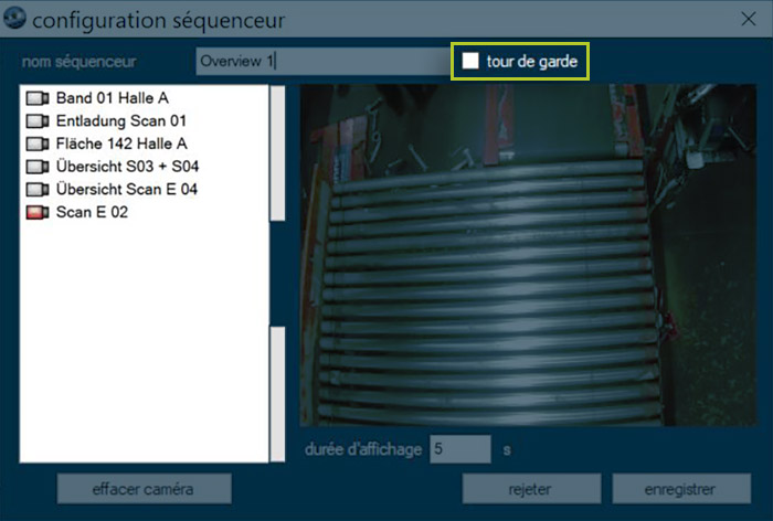 Sequenzer-Konfiguration | DIVIS Videomanagementsoftware