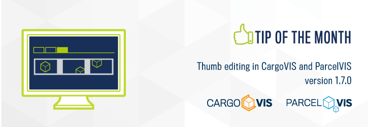 Thumb editing in CargoVIS and ParcelVIS version 1.7.0 | DIVIS