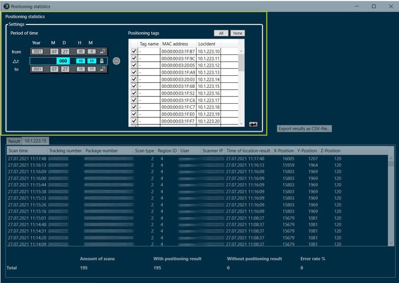 Software Release Notes V 1.7.1.0 | Positioning Statistics