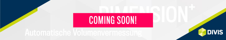 Coming Soon - Dimension+ Automatische Volumenvermessung