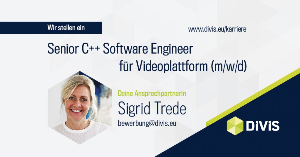 Stellenangebot C++ Software Engineer | Videolösungen von DIVIS