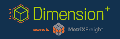 Automatische Volumenvermessung mit Dimension+ powered by MetriXFreight für die Logistik | Logo
