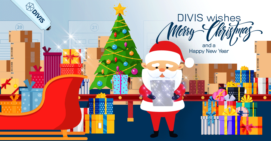 DIVIS Weihnachtsgruß 2024 | Santa im Geschenkelager